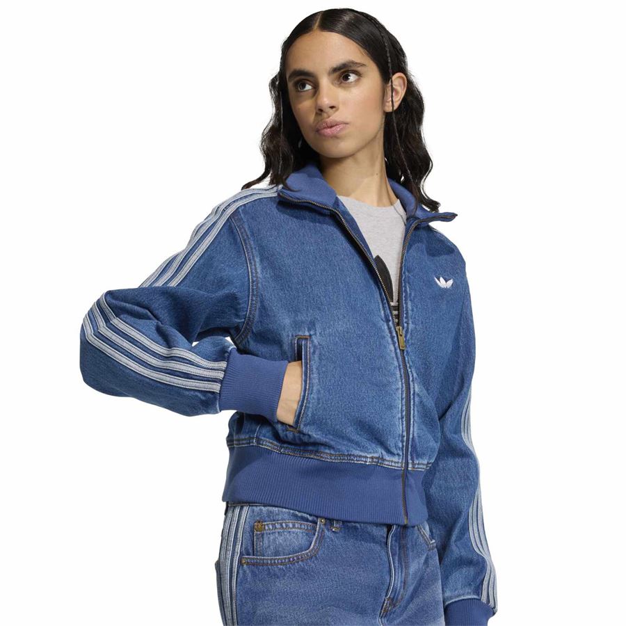 Firebird track top denim felpa full zip in jeans da donna Adidas | KD2913X